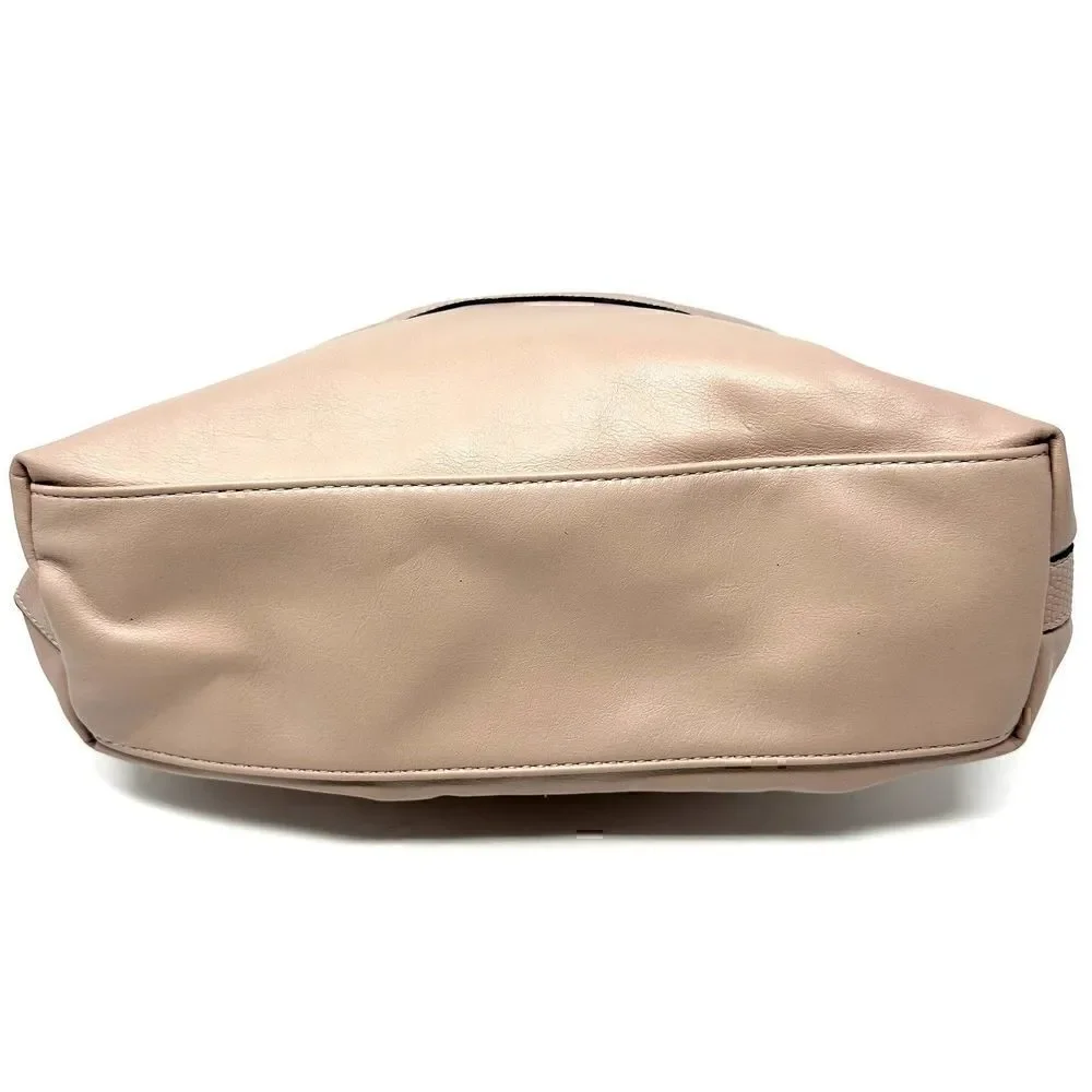 Simply Vera Wang Contemporary Vegan Leather Prairie‎ Pink Hobo Bag